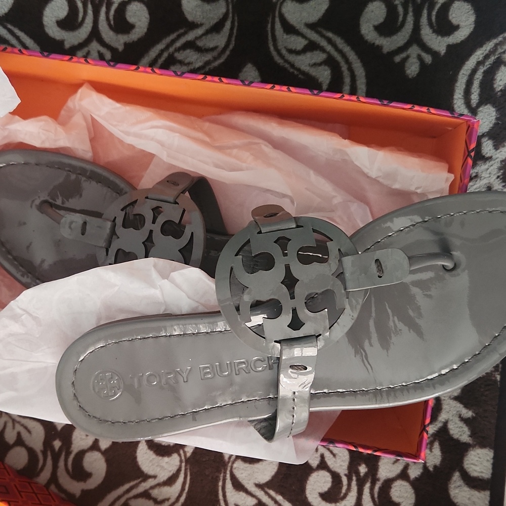 Tory Burch Patent Miller Sandals